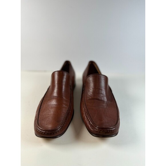 Firenze Mens Shoes Brown Leather Penny Loafer Slip On Classic EU 43.5 US 11 main image 6